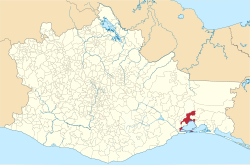 Mexico Oaxaca Juchitan de Zaragoza location map